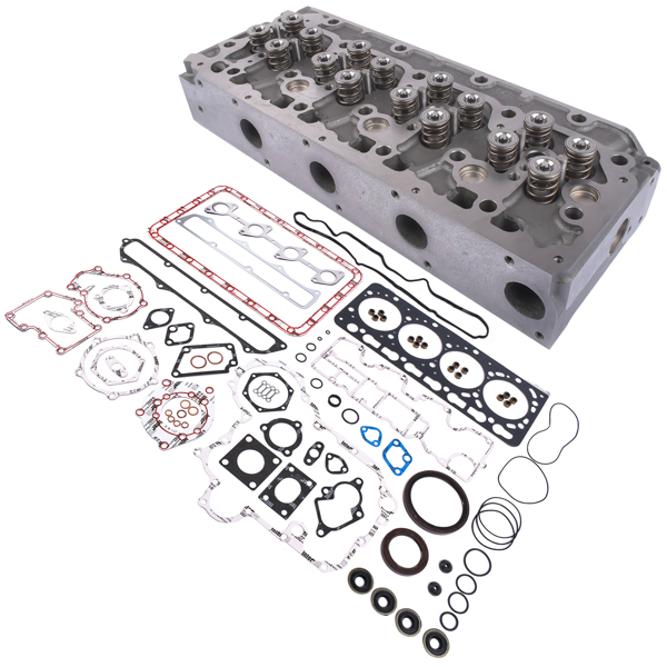 缸盖总成+发动机大修包 Complete Cylinder Head w/ 16 Valves + Full Gasket Set Fits Kubota V3300 Engine-6