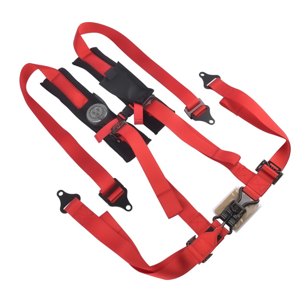 安全带红色 4 Point Harness 2" Seat Belt for Polaris Can-Am Yamaha Kawasaki Red A114220RD-2