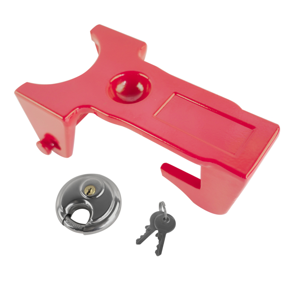 重型鹅颈挂车锁 Red Gooseneck Trailer Hitch Locks Model Coupler Trailer Lock TL50 for Heavy Trailers-3