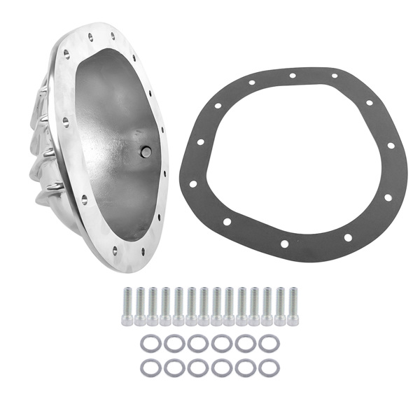 差速器盖 12 Bolts Polished Aluminum Differential Rear Cover for GM Chevy C10 8.75" Truck-4