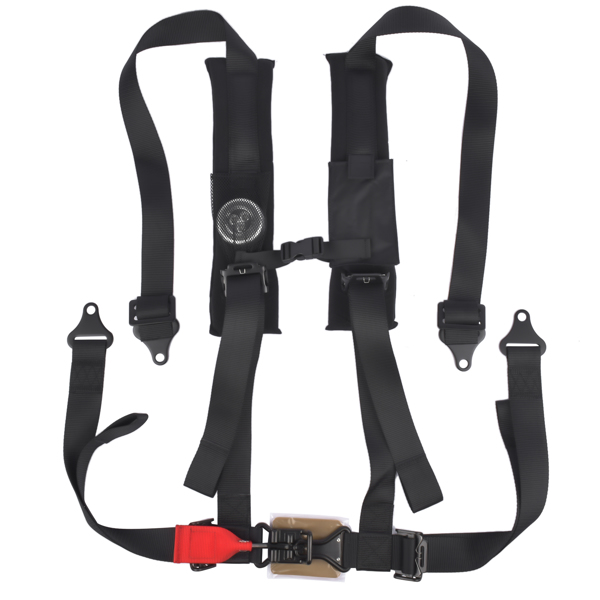 安全带黑色 4 Point Seatbelt Harness for Polaris RZR Can-Am Maverick 900 1000 Turbo S Black-1