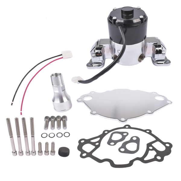 电子水泵 Electric Water Pump Kit Chrome for Small Block Ford 289 302 High Volume Flow-1