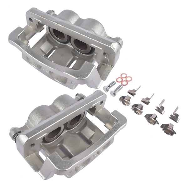 刹车卡钳 Pair Front Disc Brake Calipers Fit for 2005-2012 Ford F-250 F-350 Super Duty-3