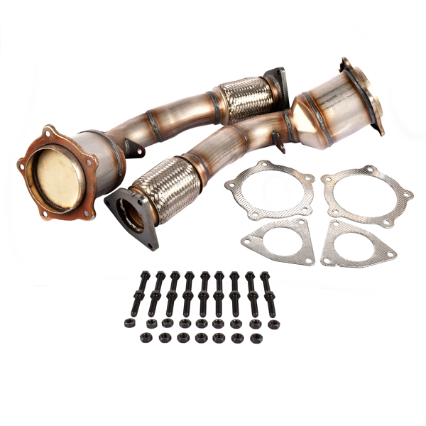 三元催化器 Front Left & Right Catalytic Converters for Porsche Cayenne 9P 4.8L V8 2007-2010-7