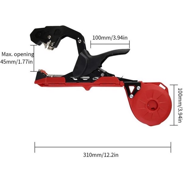 葡萄、覆盆子、西红柿和葡萄酒蔬菜（红色）的植物捆扎机，10卷胶带+1盒钉子（周末不发货，禁售亚马逊）-2