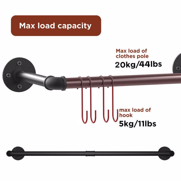 水管壁挂式晾衣杆 140cm-10