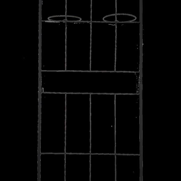 件装金属花园棚架 78.7 英寸 x 19.7 英寸 防锈棚架 适用于攀缘植物 户外花卉支架 黑色-10