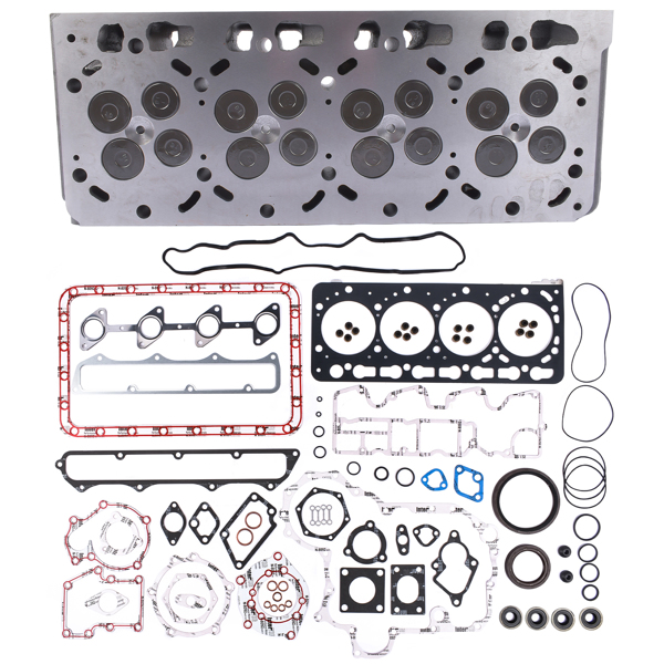 缸盖总成+发动机大修包 Complete Cylinder Head w/ 16 Valves + Full Gasket Set Fits Kubota V3300 Engine-7