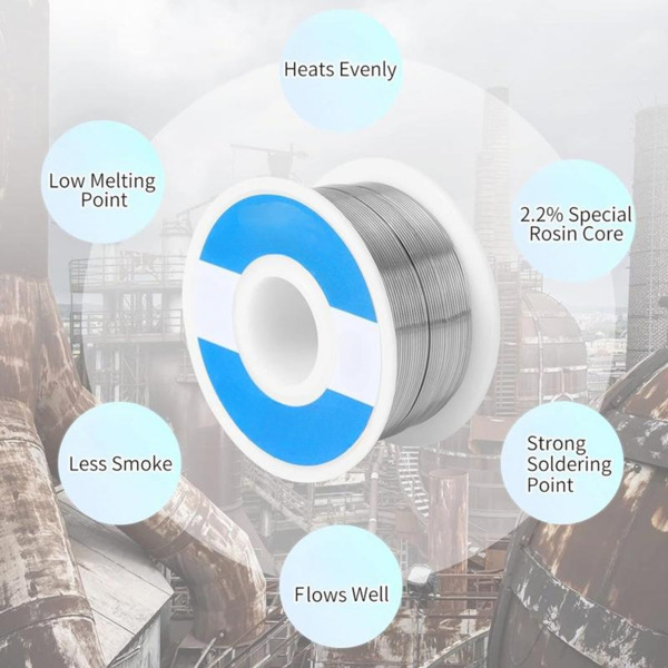 1卷 60-40锡铅松香芯焊丝，用于电焊1.8%焊剂电焊丝Sn60 Pb40（0.8mm 450g）（周末不发货，禁售亚马逊）-9
