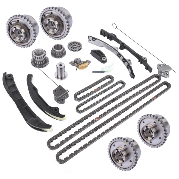 凸轮轴调节器套装 Timing Chain VVT Gear Kit Fits Chrysler Town & Country Dodge Jeep Ram 1500 3.6L 5184356AE 05184356AD 05184357AE-7