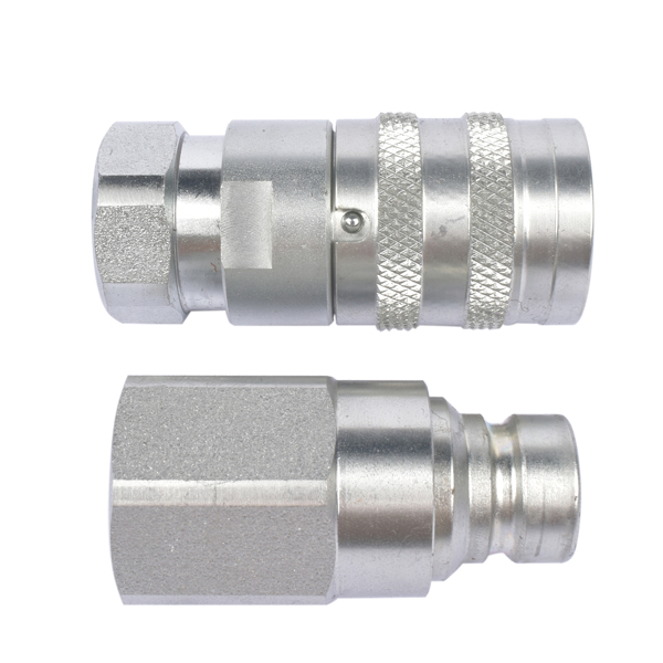 液压传动阀 1/4'' NPT Flat Face Hydraulic Quick Connect Disconnect Coupler Set w/Dust Caps 800801000 FFE495-2-10