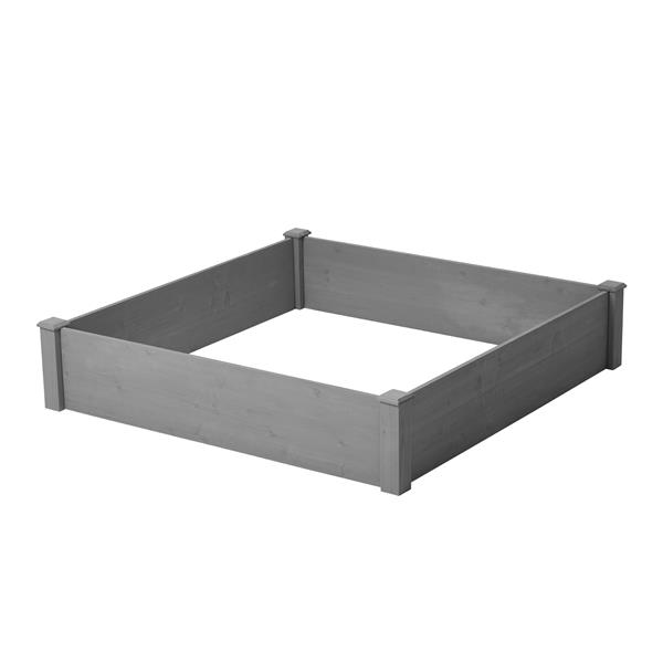 48x48x10 英寸高架花坛，户外木质花箱，地面覆盖，免工具组装-8