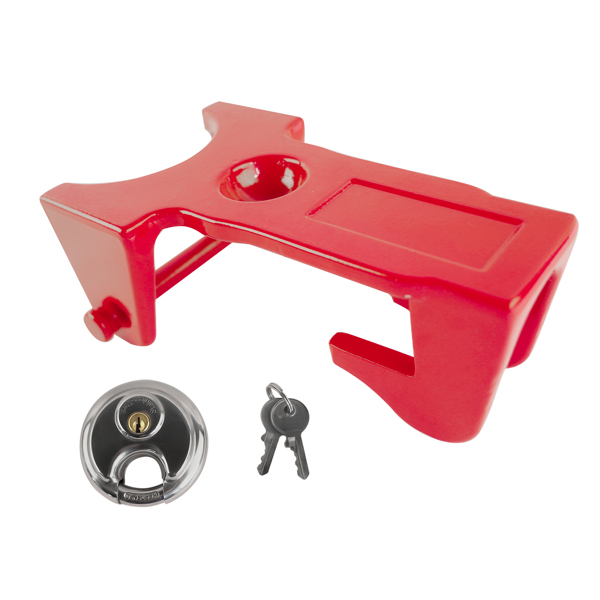 重型鹅颈挂车锁 Red Gooseneck Trailer Hitch Locks Model Coupler Trailer Lock TL50 for Heavy Trailers-7