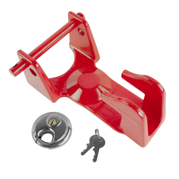 重型鹅颈挂车锁 Red Gooseneck Trailer Hitch Locks Model Coupler Trailer Lock TL50 for Heavy Trailers-4