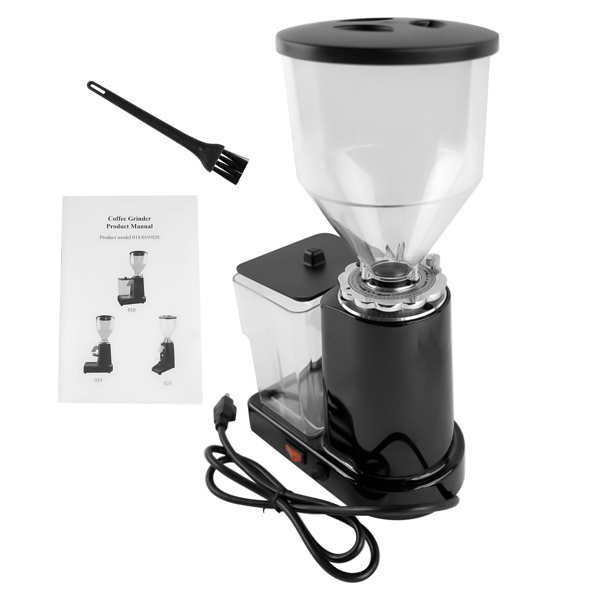 A3- 咖啡研磨机黑色 Black Electric Coffee Bean Grinder 35oz Flat Burr Coffee Grinder with 19 Grinding Settings-13