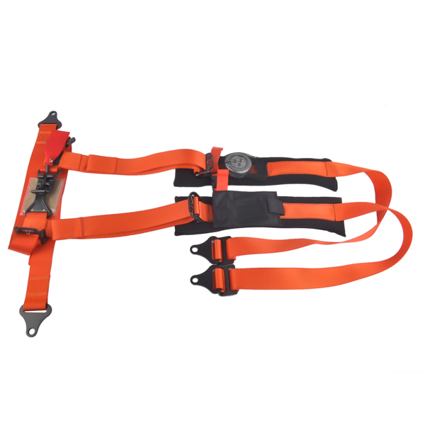 安全带橙色 Orange 4 Point 2" Harness Seat Belt for Polaris Can-Am Yamaha Kawasaki A114220OR-2