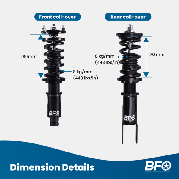 弹簧减震 Coilover Kit Fit Honda Civic EK 1.6L 1996-2000 Adj.Height Coil Spring Struts-4