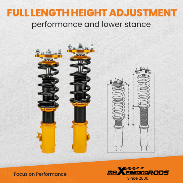 弹簧减震	Coilovers Shocks Kits For Honda Civic 2006 2007 2008 2009 2010 2011 FA5 FG Strut 36238673-2