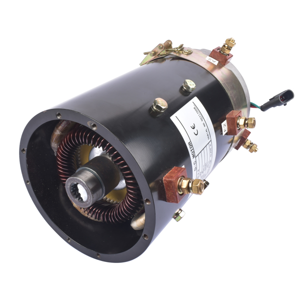 直流电动机 48 Volt 3.8KW Electric Motor For Golf Car XQ 19 Spline 5.0 HP w/Sensor 2MO170-5