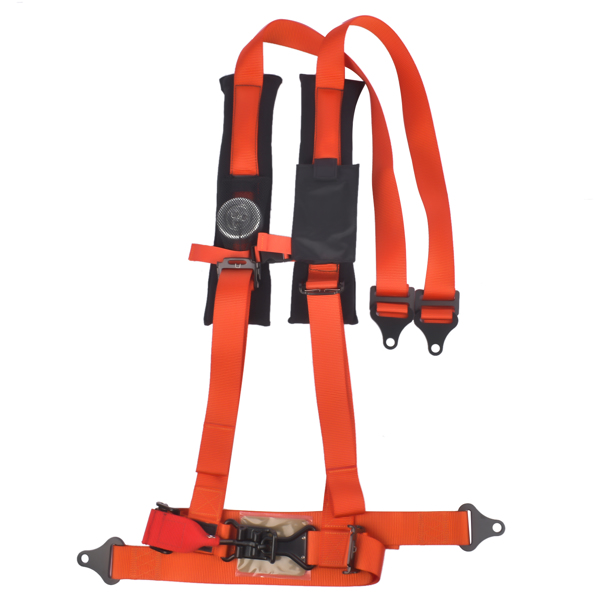 安全带橙色 Orange 4 Point 2" Harness Seat Belt for Polaris Can-Am Yamaha Kawasaki A114220OR-5