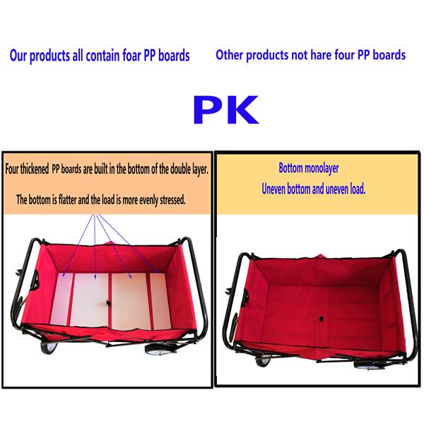 折叠式花园购物沙滩车（红色）-17