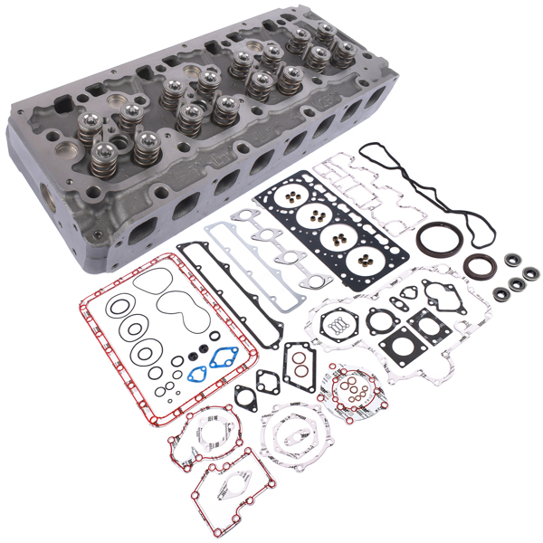 缸盖总成+发动机大修包 Complete Cylinder Head w/ 16 Valves + Full Gasket Set Fits Kubota V3300 Engine-2