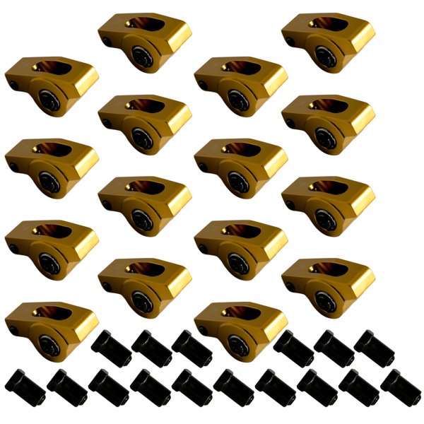 摇臂 Aluminum Self-aligning Roller Rockers Arms 1.5 Ratio For Chevy Small Block SBC Gen I 350 400-5