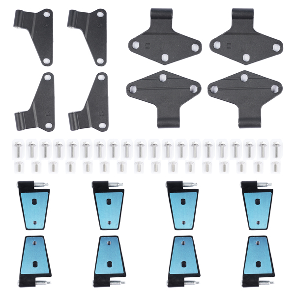 钢门铰链套件 16PCS Steel Door Hinge Kit Inside & Outside for 2007-2018 Jeep Wrangler JK 3.6L 55395386AB 55395385AC-6