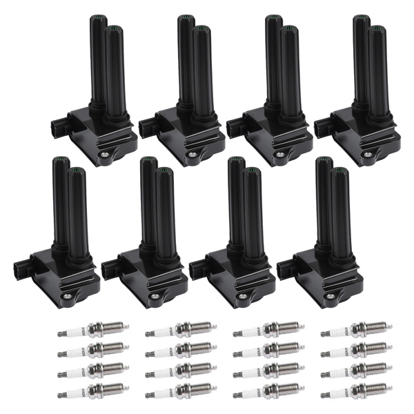 点火线圈火花塞套件 8X Ignition Coil & 16X Iridium Spark Plug for Jeep Commander Dodge Charger Ram-5