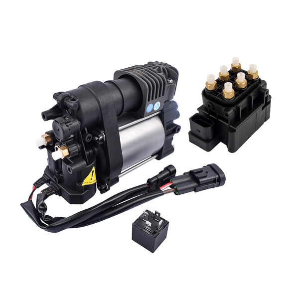 打气泵+分配阀 Air Suspension Compressor + Solenoid Valve Block Set For Hyundai Equus 5.0L V8 GAS DOHC 2011-2016 55881-3M000-3