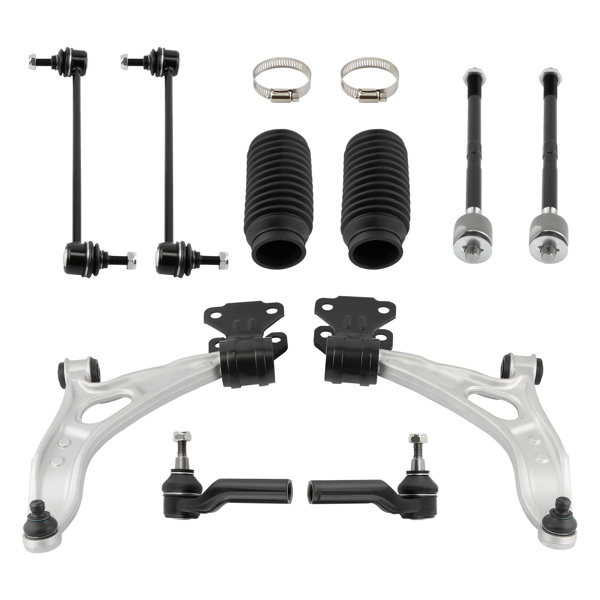 控制臂 12x Front Control Arms Ball Joints Tie Rods End Kit For Ford Focus 2012-2018-1