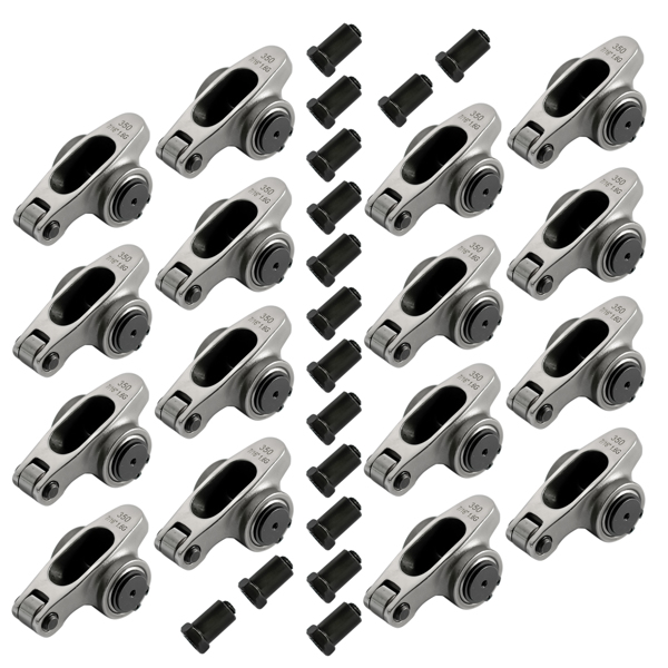 摇臂 Stainless Steel Full Roller Rocker Arms Kit for Chevrolet SBC 350 1.6 Ratio 7/16''+Nuts Self-Aligning-5