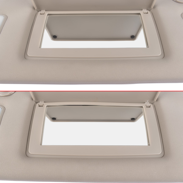 遮阳板 2Pcs Sun Visors w/ Mirror Right + Left for Cadillac Escalade Chevrolet Silverado Tahoe GMC Sierra Yukon XL 1500 2500 2007-2014 22850306 22850310-7