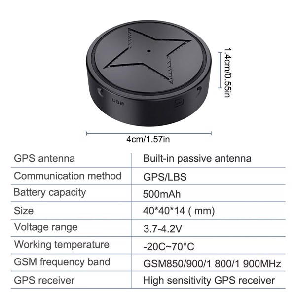 磁性迷你GPS实时汽车定位跟踪器GSM/GPRS车辆跟踪设备-5