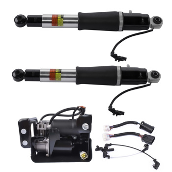 减震器 2Pcs Rear Shock Absorbers + 1Pc Air Compressor For Cadillac Escalade Chevy Suburban Tahoe GMC Yukon 2015-2019 23151122 15254590