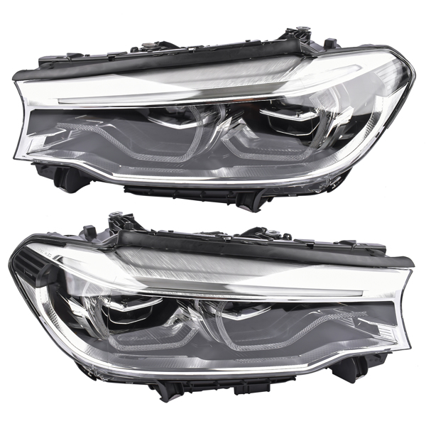 前大灯外壳 Pair Adaptive LED Headlight for 2017 2018 2019 2020 BMW 5 Series M5 F90 G30 Left LH #63117214965 63117214966-1