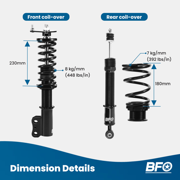 弹簧减震 BFO Coilovers Suspension Kit For Ford Mustang 1994-2004 Shocks Absorbers C2408230004-2