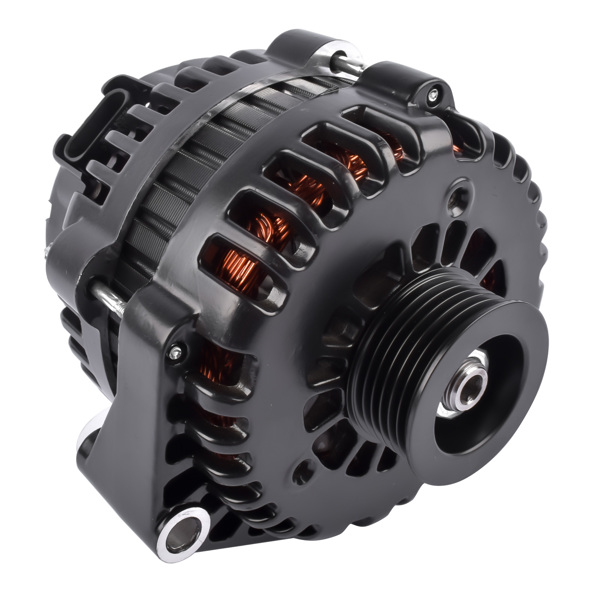 发电机 AD244 Style 220A Alternator Serpentine Black for GM LS Based Trucks Vans & SUV Applications 1999-2006 ES1024BK-1