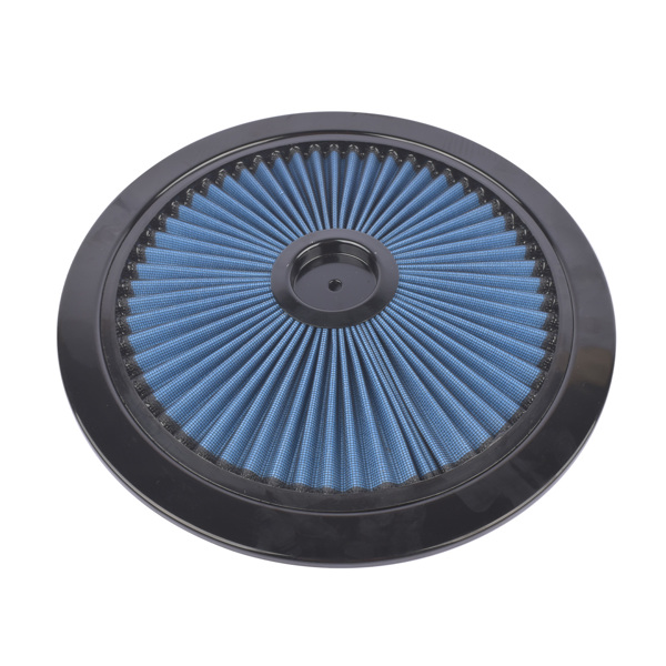 空气滤清器 14" x 3" Blue Super Flow Air Cleaner Washable Element Recessed Base Black Top for Chevy Ford-7