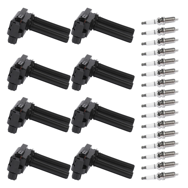 点火线圈火花塞套件 8X Ignition Coil & 16X Iridium Spark Plug for Jeep Commander Dodge Charger Ram-3