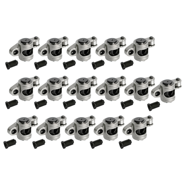 摇臂 Stainless Steel Full Roller Rocker Arms Kit for Chevrolet SBC 350 1.6 Ratio 7/16''+Nuts Self-Aligning-4