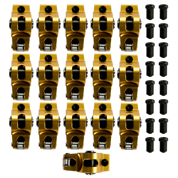 摇臂 Aluminum Self-aligning Roller Rockers Arms 1.5 Ratio For Chevy Small Block SBC Gen I 350 400-10