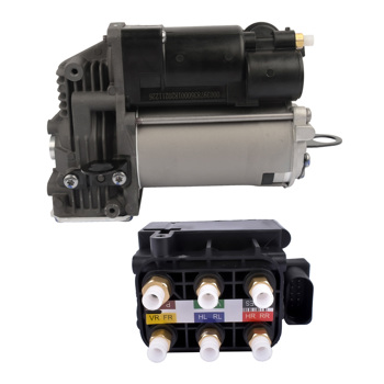 打气泵+分配阀 Air Suspension Compressor Pump + Valve Block For Mercedes-Benz GL320 GL350 GL450 ML320 ML350 ML450 ML500 ML63 AMG 1643200304 2123200358