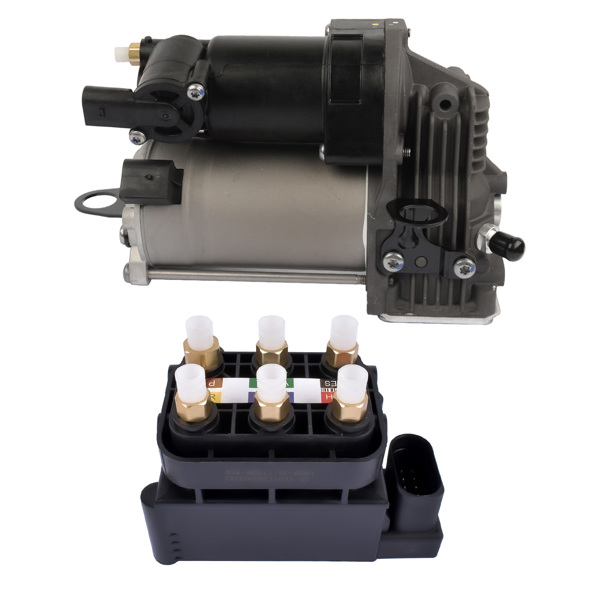 打气泵+分配阀 Air Suspension Compressor Pump + Valve Block For Mercedes-Benz GL320 GL350 GL450 ML320 ML350 ML450 ML500 ML63 AMG 1643200304 2123200358-3