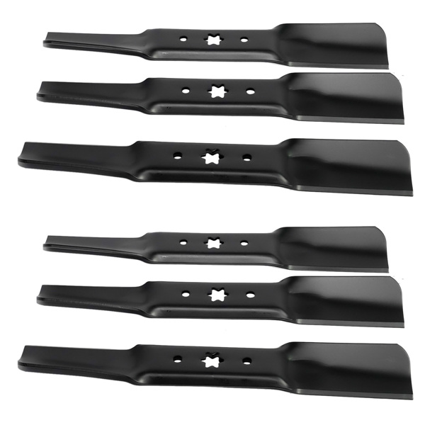 割草机配件（刀片） 6 Pack Repl Cub Cadet Mower Blades 742-05052 942-05052 For 50" Lawn Tractor and RZT Mowers Cub Cadet 942-05052A 742-05052A RZT L50 S50 XT1 LT50 GT50 50" Deck-1