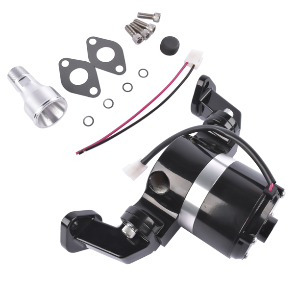 电子水泵 Electric Water Pump 35 GPM High Flow Chrome for BBC Big Block Chevy 396 427 454 V8 Engines Black 8020BK-2