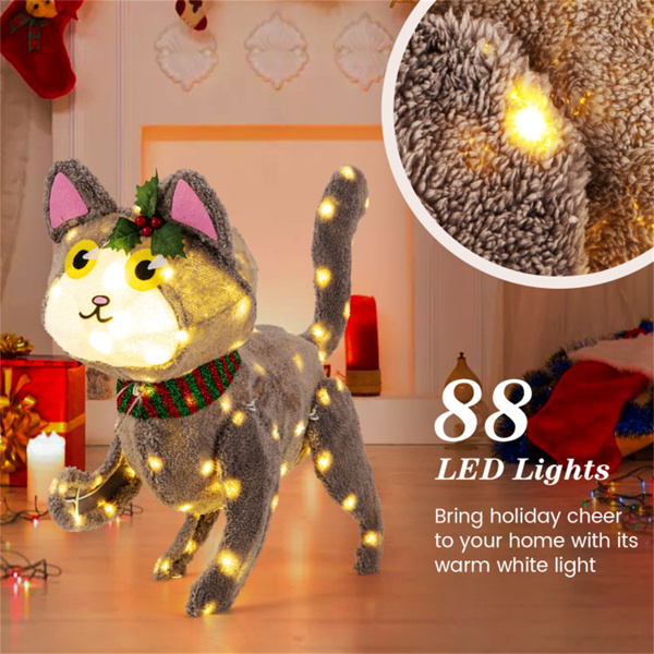   节日装饰3D可爱猫带LED灯（amazon禁售）周末不发货  ﻿-9