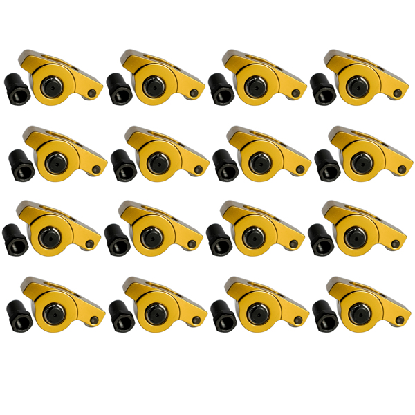 摇臂 Aluminum Self-aligning Roller Rockers Arms 1.5 Ratio For Chevy Small Block SBC Gen I 350 400-6