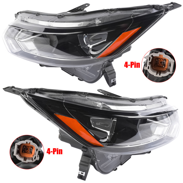 大灯 Right + Left Halogen Projector Headlight w/LED Fits Nissan Rogue Sport 2020-2022 260106MR0A 260606MR0A-7