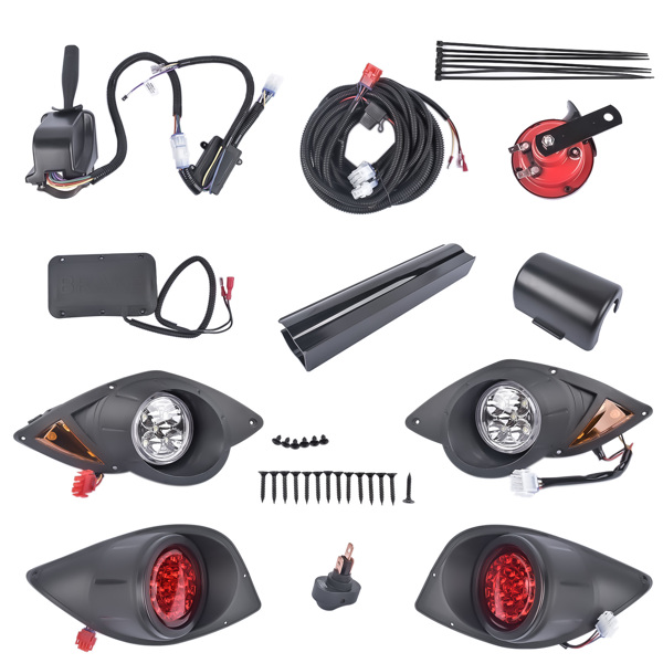 大灯和转向灯套件 Golf Cart LED Light Kit for 2007-up Yamaha G29 Gas and Turn Signal Horn Brake 12V-4